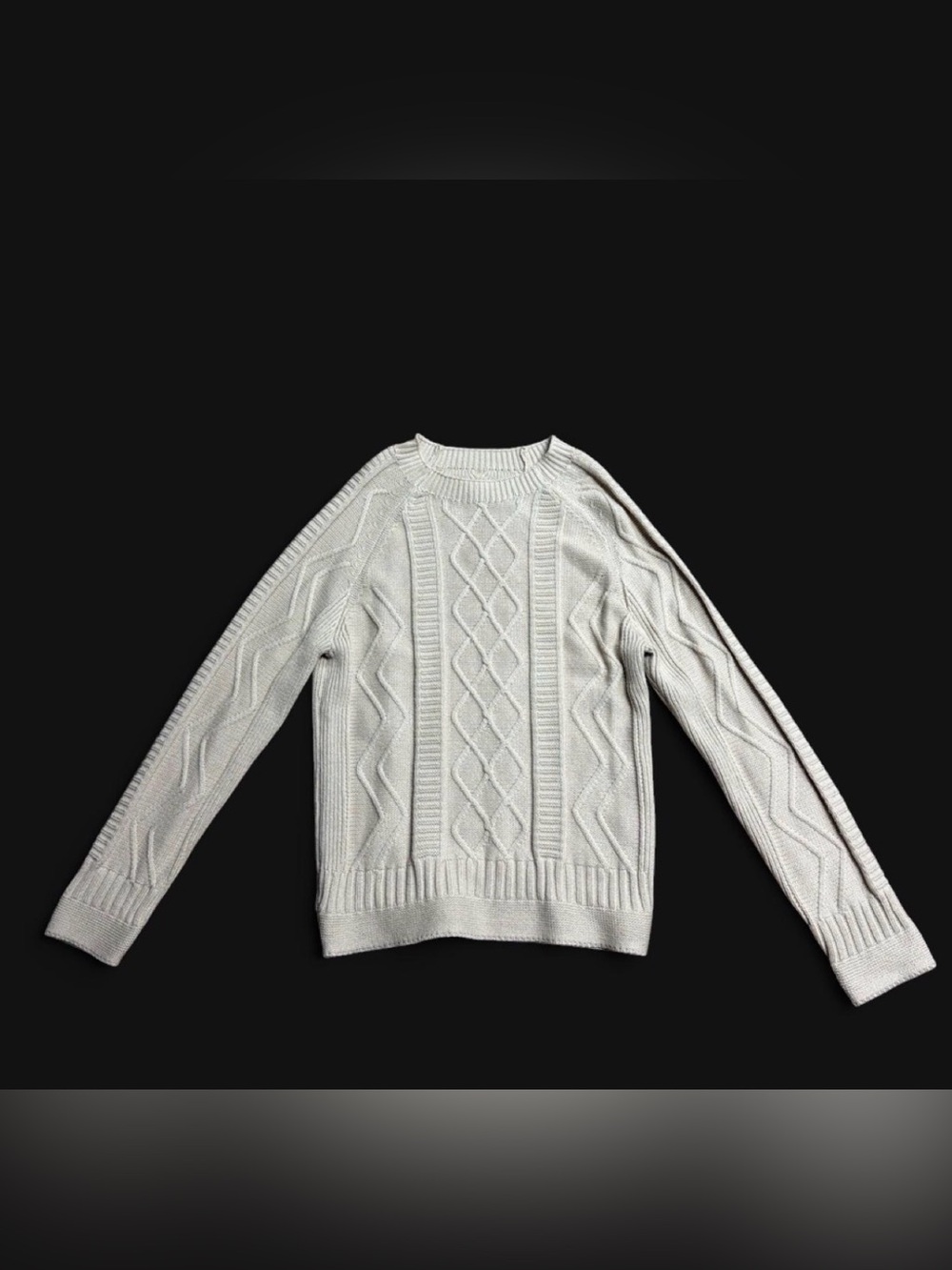 Hunter Men's Cable Crewneck Sweater - Cream